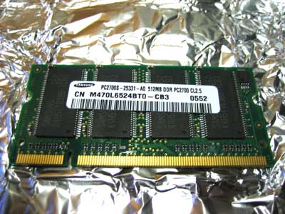 노트북 램.삼성 DDR 512MB PC2700